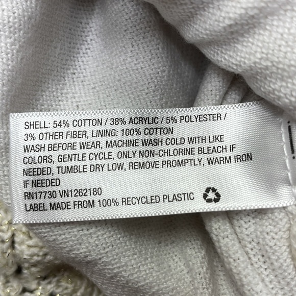 Cat & Jack Girls Cream and Gold Sweater Dress, size 14-16 - Picture 8 of 10